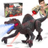 FRUSE Remote Control Dinosaur Toys,RC Walking Robot Dinosaur w/Light Tracing,Spray Mist,LED Light,Roaring,Jurassic