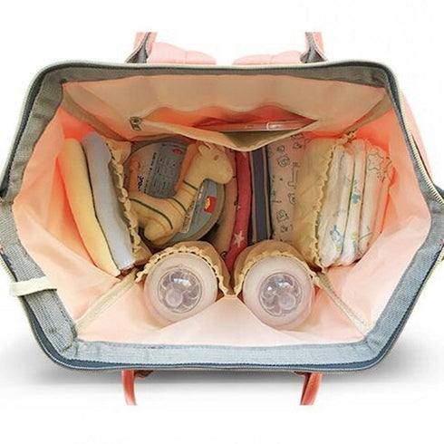 NLD Backpack Diaper Bag Multi-Function Waterproof Travel for Baby Care, Large Capacity (Black)