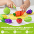 Mimiblooms Set Playset 3 4 5 6 Play Food with Cutting Fruits&Felt Tree Mat, Pretend Food Play Kitchen Accessories, Toy