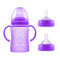 3-in-1 Glass Sippy Cups for Toddlers - Silicone Coated Baby Bottles, Non-Toxic Transition Cup with Removable Handles