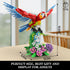Set, 2 1 14+ (1176 Vziimo Parrot Floral Building MOC Flower and Parrot Collectible Table Art Kit, Creator in Animals