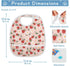 IHCVHQX 1 Pack Baby Feeding Bibs for Boys Girls Strawberries and Daisies Button Newborn Infant Bibs Teething Bib