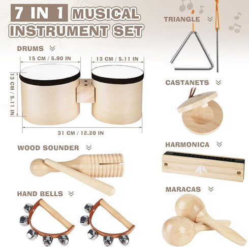 Set 2 3 2-4, 3 4 2 3 4 5 6 Vanplay Kids Drum - Toys for Year Old Boy Gifts, Musical Instruments for Toddler Birthday