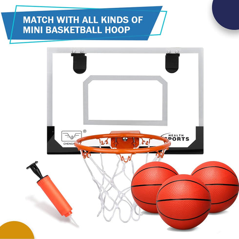 Mini Basketball for Indoor Mini Basketball Hoop, 7" Soft Rubber Replacement Basketballs Toy for Kids Adults, Pool Beach