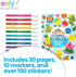 Yummy Yummy 10 100 30 Set Ooly Coloring Kit Includes Lightly Scented Markers, Over Scented Stickers, and Pages