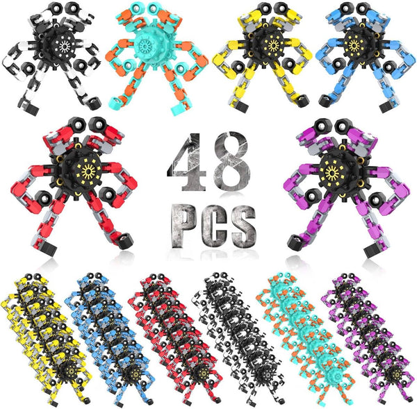 Szcuelz Transformable Fidget Spinner for Kids and Adults,Deformable Chain DIY Robot Spinner Sensory