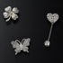 Rhinestone Bling Decoration Charms, Luxury Cute Jewelry Shoe Accessories for Women and Girls (Gold)