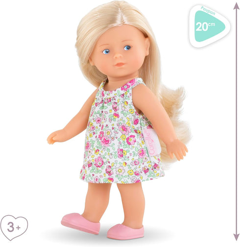 Corolle Mini Corolline Rosy 8" Doll Gift Set with Hair Brush and Extra Outfit for Kids Ages 3 Years and Up