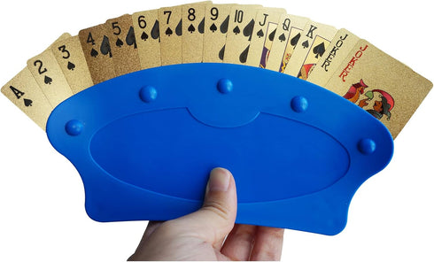 2Pack Card Holders for Playing Cards - Canasta Cards Tray for Kids, Adults, Seniors, Great for Poker Parties, Game