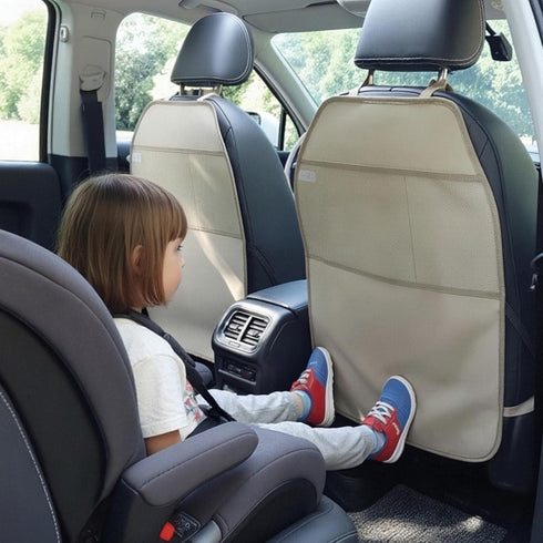 Viaviat 2 Pack 2 2-Pack) Car Seat Protector Large Kick Mat Durable Water Resistant Auto Seat Back Covers with Mesh