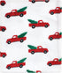 30x36 inches Hudson Baby Unisex Baby Silky Plush and Coral Fleece Blanket, Christmas Tree Truck