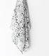 Wee Gallery Organic Muslin Swaddle - Nordic Woodland Animals Design, Black and White for Baby Development