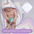 Set, 5 (6 Viviland Baby Towels and Washcloths, Soft Absorbent Purple Baby Bath Towel Unicorn Hooded Towels with Infant