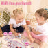 Set 3-8, 19 Set, Lajeje Pretend Play Tea for Little Girls Ages PCS Flower Themed Kitchen Toy for Toddlers, Princess Tea