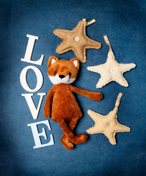My Baby's Heartbeat Bear Recordable Stuffed Animal with 20 sec Heart Voice Recorder for Ultrasounds, Fox