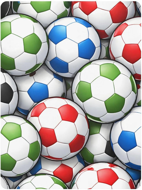 CZXW 52" 28" Colorful Soccer Balls Crib Sheets Fitted x Natural Cotton Soft & Breathable for Baby Crib Mattress