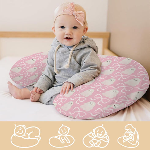 Cstdyfrv Halloween Spooky Bows Nursing Pillow Covers Cute Pastel Bows Stretchy Nursing Covers for Breastfeeding Pillows