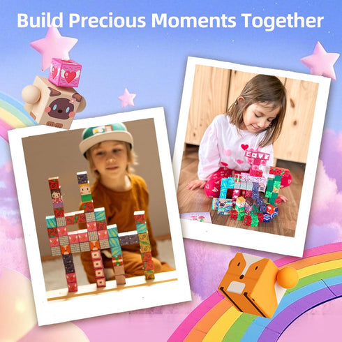 100PCS 3+, Set, (1 inch) GobiDex Magnetic Blocks Princess Building Toys for Girls Age Game-Based Build MagWonder