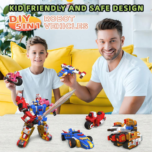 5 1 6 7 8 9 10 Wenbeier in Car Robot Toys for Kids Vehicles Action Figure Deformation Toys Include Go Kart Motorcycle