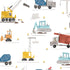 Bedtime Originals Construction Zone Fitted Crib/Toddler Sheet, White/Trucks