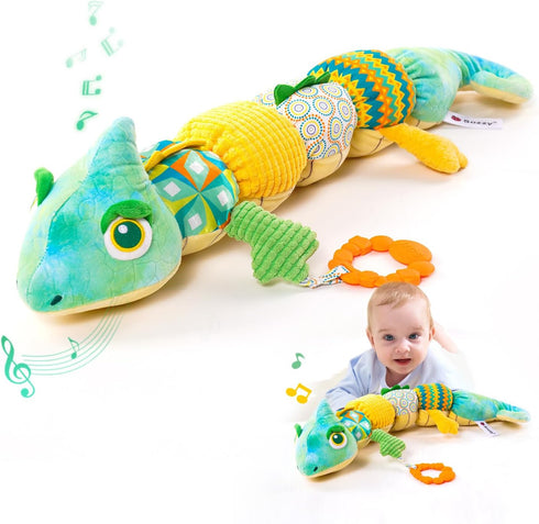 Baby Toys 0-6 Months, Musical Stuffed Animal Toys with Rattles and Crinkle for Newborn Sensory Play