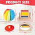 Montessori Baby Toys Play Kit, Mirror Peekaboo Knob Puzzle, Spinning Drum and Rainbow Fabric Ball Kit for 6-12 Months