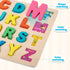 Wooden Puzzles for Toddlers, 3 in 1 Alphabet and Number Shape Puzzle, Educational Learning Toys Set of 3