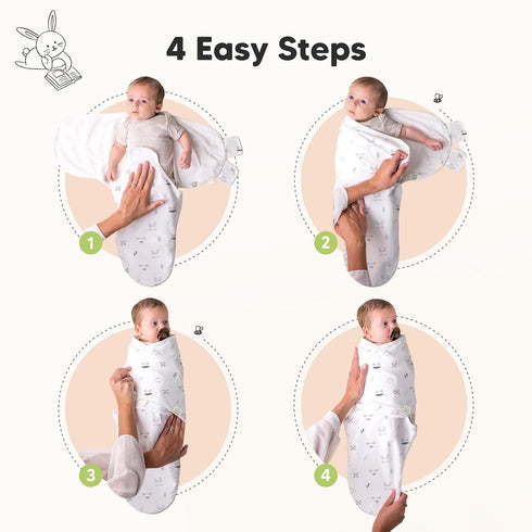3-Pack 0-3 KeaBabies Organic Baby Swaddle Sleep Sacks - Swaddles for Newborns, Infant Months, Baby Girls, Boys, Soft