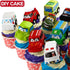 12 Pack Set, Set Funcorn Toys Pull Back Car, Assorted Mini Plastic Vehicle Pull Back Truck and Car Toys for Boys Kids