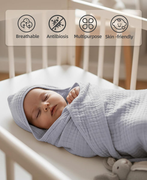 TRYISDICDVC 3-Pack 100% Hooded Baby Towels for Newborn Cotton Soft Babies Blanket Toddler and Kids Bath Towel Baby