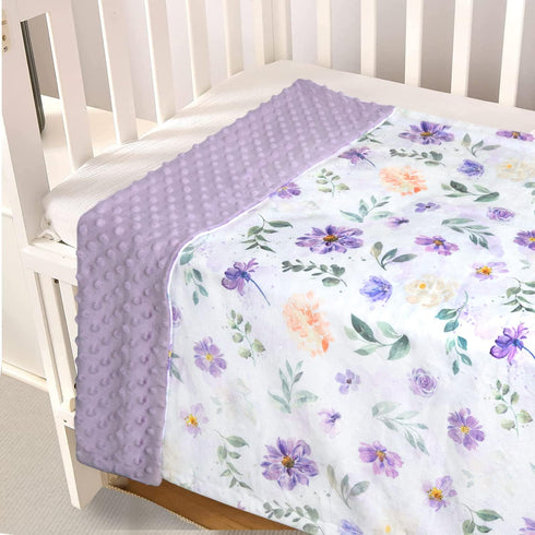 30 40 Inch(75x100cm) BORITAR Baby Blanket Super Soft Double Layer Minky with Dotted Backing for Girls, Receiving