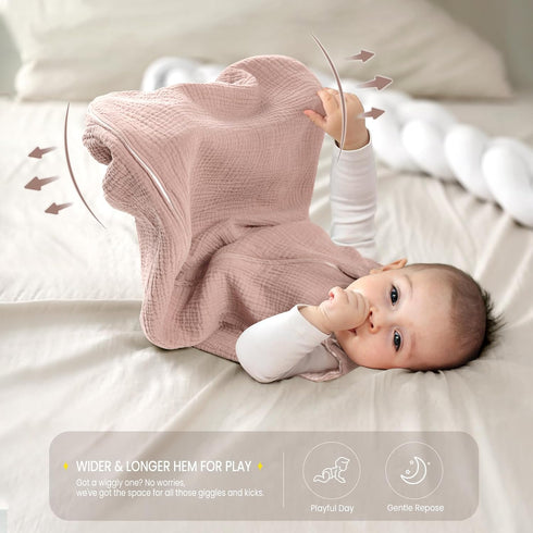 3-9 6-12 lulumoon Sleep Sack Muslin for Baby: Cotton Wearable Blanket for Months - Soft Lightweight Ideal for Nursery