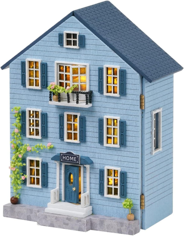 Flever Dollhouse Miniature DIY House Kit Creative Room with Furniture for Romantic