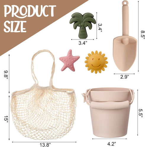 14 Set 2 2 9 1 Summer Hungdao Pcs Silicone Beach Toys Travel Beach Sand Toys Include Silicone Bucket Pail, Shovel, Sand