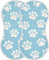 decor gift 4 Pack 22x11in Cotton Burp Cloths Soft Touch Cute Cartoon White Paw Prints Feed Cloth for Unisex Newborns