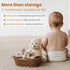Set 3-Piece Set Baby Gift for Newborns with Organic Cotton Hooded Towel in Bunny Design, Natural Bristle Baby Hairbrush