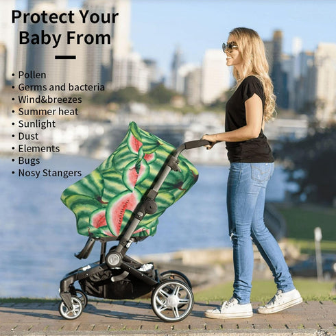 Schgap Watermelon Car Seat Cover for Baby Nursing Cover Breastfeeding Baby Carrier Covers Carseat Canopy for Toddler