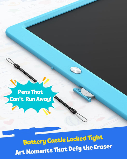 12 Inch TEKFUN LCD Writing Tablet for Kids Boys Toys, Erasable Doodle Board Colorful Doodle Pad, Mess Free Coloring