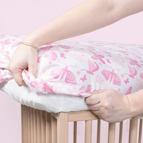 4-Pack Set The Peanutshell Fitted Crib Sheet - Super Soft & Breathable Baby Girl Crib Sheets, Nursery Decor, Fit