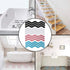 Generic 6Pcs S Shaped Anti Slip Strips Waterproof Safety Shower Stickers Self-Adhesive Non Tape for Bathtub Stairs
