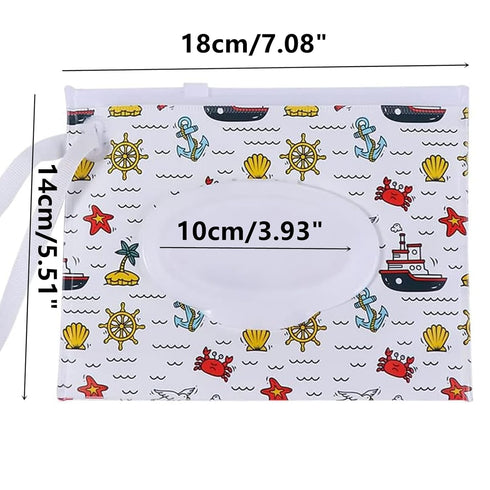 Selxran 2 Travel Wipes Case, Pcs Wipe Container Travel Wipe Dispenser Wet Wipes Box Cute Clamshell Wipes Case Reusable
