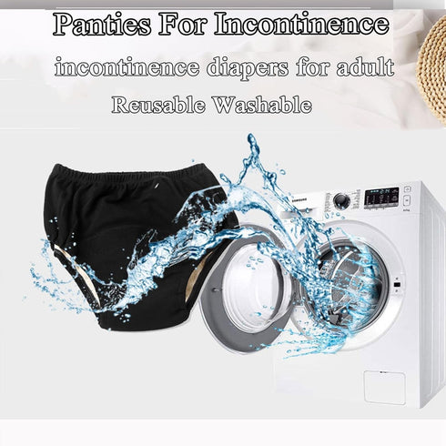 MKKBOB Panties for Incontinence Diapers for Women Heavy Absorbency,Cotton Comfort Care Incontinence Panties Leakproof