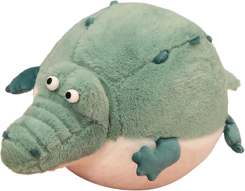 17.7'' Alligator Stuffed Animal, Funny Plush Toy, Chubby Crocodile Body Pillow, Unique Fat Crocodile for Kids Birthday