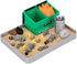 Stylor 3D Dumpster Fire Zen Garden Desk Decor - Print Plastic Miniature Sandbox with Raccoon & Flames, Humorous Office