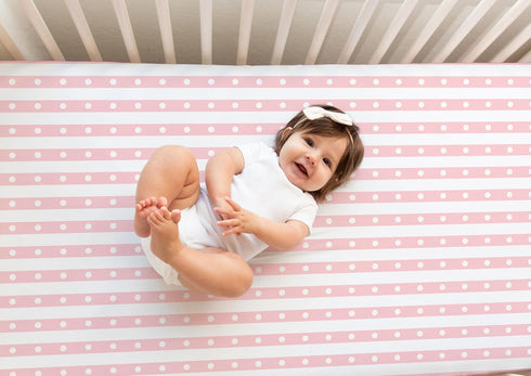 100% Organic Cotton Fitted Sheets for Standard Crib and Toddler Mattresses/Pads, 28” x 52”, Fits Dream On Me, Lullaby,