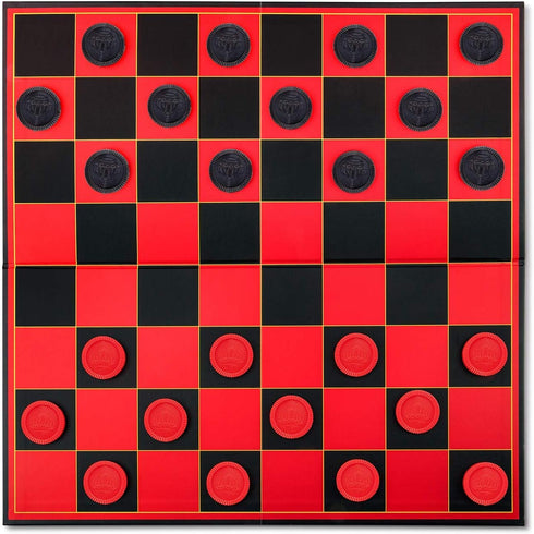Checkers Board for Kids– Fun Checkerboard Game for Boys and Girls - Interlocking Checkers with Foldable Board by Point Games