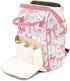 Perarts Backpack Pink Bow Personalized Diaper Bag for Baby Boy with Name, Custom Nappy Nursing Bag for Moms Dads