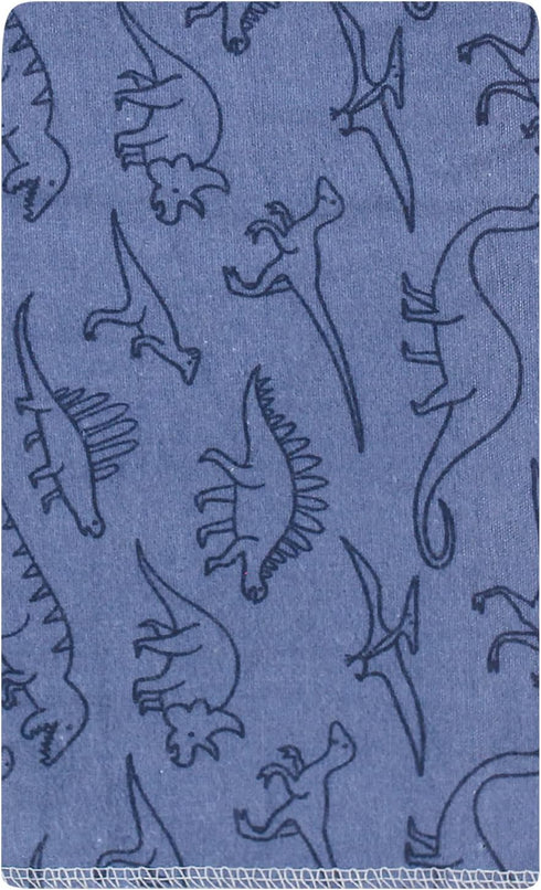 Hudson Baby Unisex Baby Cotton Flannel Burp Cloths, One Size, Blue Green Dino