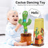 Emoin Dancing Cactus Toy, Cute Plushies Talking Baby Toy for 0-6 Months, Sensory Musical Toy for Babies