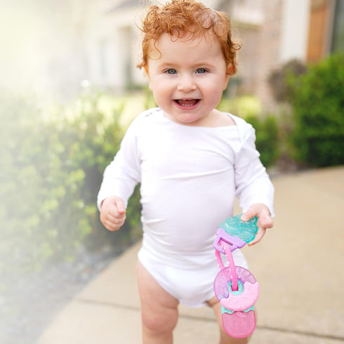 Nuby IcyBite Popsicle, Donut and Ice cream Teether Ring - 3+ Months